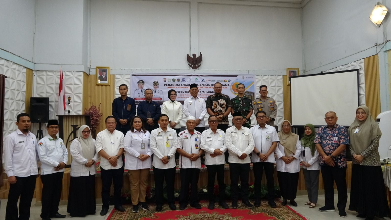 Dorong Layanan Terpadu, Bupati Herman Saksikan Penandatanganan Gerai MPP Inhil