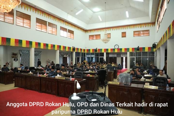 Paripurna, DPRD Terima Tiga Ranperda dari Pemkab Rohul