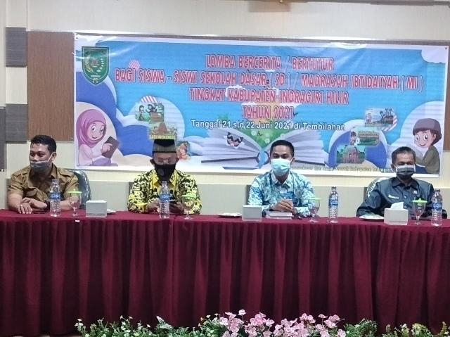 Ditaja DPAD Inhil, Siswa SDN 032 Tembilahan Juarai Lomba Bercerita/Bertutur Tingkat SD dan MI