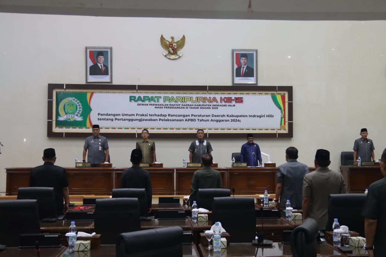 DPRD Inhil Gelar Paripurna, Pemkab Tanggapi Pandangan Fraksi Soal APBD