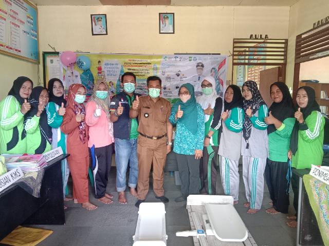 Pemdes, PKK dan Tim Medis Tekulai Hulu Ikuti Crash Polio Serentak se Riau