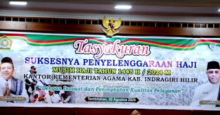 Pj Bupati Inhil Hadiri Tasyakuran atas Suksesnya Penyelenggaraan Haji Tahun 2024