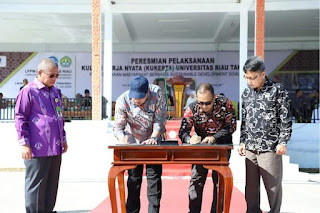 Diwakili Asisten, Pj Bupati Inhil Hadiri Peresmian Pelaksanaan Kukerta Mahasiswa Unri Tahun 2024